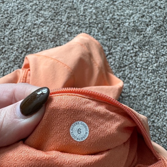 Lululemon Pace Rival Mid-Rise Skirt Women's Size 6 Peach Orange Tennis Skort - Picture 10 of 10